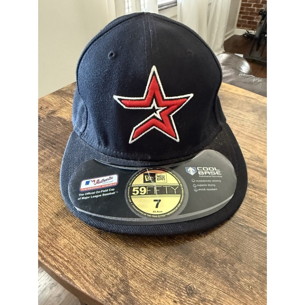 Houston Astros 2000-2012 New Era 59FIFTY Fitted Hat Size 7" USA New w/ Tags